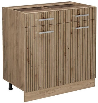 VICCO K&uuml;chenunterschrank, Eiche Artisan, Eiche Wotan 80x81.6x46 cm (800000829877)