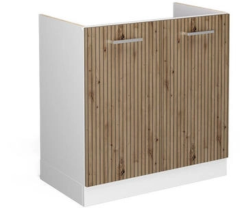 VICCO Sp&uuml;lenunterschrank, Eiche Artisan, Wei&szlig; 80x81.6x46 cm (800000829884)