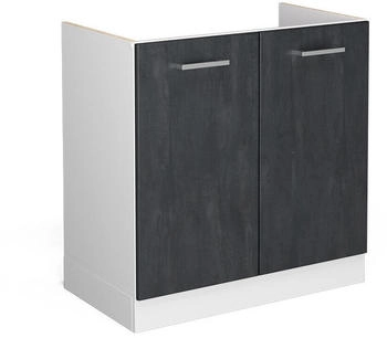 VICCO Sp&uuml;lenunterschrank, Schwarz, Wei&szlig; 80x81.6x46 cm (800000645281)