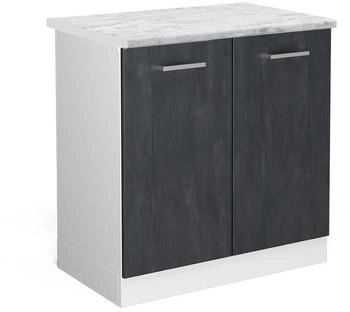 VICCO K&uuml;chenunterschrank, Schwarz, Wei&szlig; 80x81.6x60 cm (800000633526)