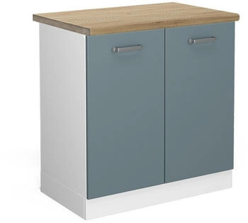 VICCO Sp&uuml;lenunterschrank, Blaugrau, Wei&szlig; 80x81.6x60 cm (800000828900)