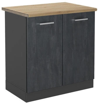 VICCO Sp&uuml;lenunterschrank, Schwarz, Anthrazit 80x81.6x60 cm (800000662477)