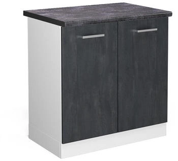 VICCO Sp&uuml;lenunterschrank, Schwarz, Wei&szlig; 80x81.6x60 cm (800000655759)
