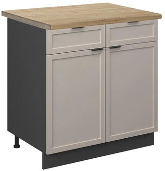 VICCO K&uuml;chenunterschrank, Greige, Anthrazit 80x82x60 cm (800000828710)