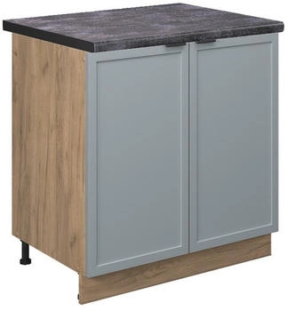 VICCO Sp&uuml;lenunterschrank, Hellblau, Eiche Wotan 80x82x60 cm (800000829068)