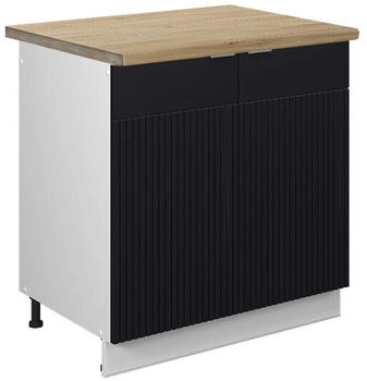 VICCO Sp&uuml;lenunterschrank, Schwarz, Wei&szlig; 80x82x60 cm (800000873171)