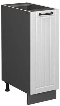 Livinity Apothekerschrank Fame-Line, 30 cm ohne Arbeitsplatte, Anthrazit/Wei&szlig;