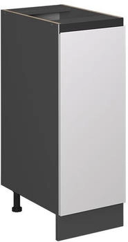 Livinity Apothekerschrank R-Line, 30 cm J-Shape, ohne Arbeitsplatte, Wei&szlig;/Anthrazit