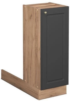 Livinity K&uuml;cheninsel Fame-Line, 30 cm ohne Arbeitsplatte, Anthrazit-Gold/Goldkraft Eiche