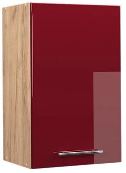 Livinity Hängeschrank Fame-Line, 45 cm, Bordeaux Hochglanz/Goldkraft Eiche
