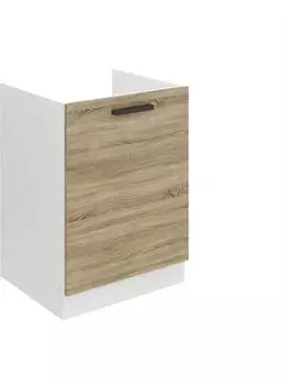 Belini Unterschrank Küche, Spülenunterschrank 60 cm Breite. SDZ Küchenunterschrank ohne Arbeitsplatte. Spülenschrank mit 1 Tür, Sonoma-Eiche