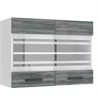 Belini Hängeschrank Küche SGW. Breite 80 cm. Oberschrank mit 2 Türen Glamour Wood