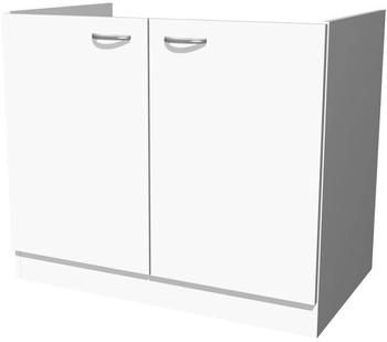 Flex-Well Spülenunterschrank ohne Arbeitsplatte - 100 cm breit - Weiß – Witus