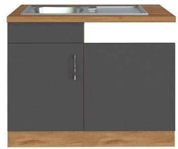 Held Spülenunterschrank Anthrazit einzeln stellbar 110x85x60 cm