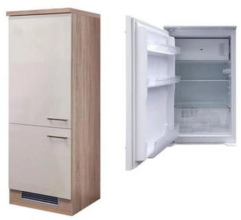 Flex-Well Geräteumbauschrank Sonoma Eiche Kaschmir 1 Fächer 1 Schubladen einmalig seitenverkehrt montierbar 60x162x60 cm