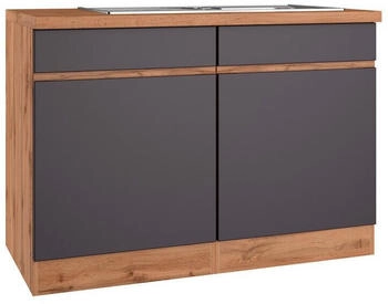 Held Spülenunterschrank Grau Eiche Wotan 1 Fächer 120x86x60 cm