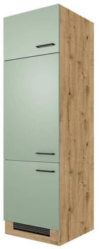 Flex-Well Ger&auml;teumbauschrank Gr&uuml;n Eiche Artisan 3 F&auml;cher 60x200x57 cm
