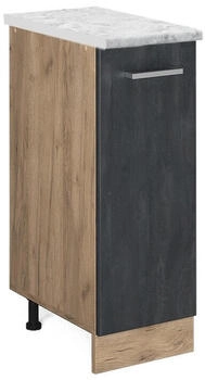 VICCO Apothekerschrank, Schwarz, Eiche Wotan 30x81.6x60 cm (800000645594)