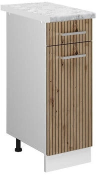 VICCO K&uuml;chenschrank, Eiche Artisan, Wei&szlig; 30x81.6x60 cm (800000828620)