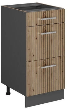 VICCO K&uuml;chenunterschrank, Eiche Artisan, Anthrazit 40x81.6x46 cm (800000829871)