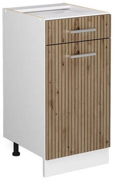 VICCO K&uuml;chenunterschrank, Eiche Artisan, Wei&szlig; 40x81.6x46 cm (800000829882)