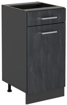 VICCO K&uuml;chenunterschrank, Schwarz, Anthrazit 40x81.6x46 cm (800000716315)