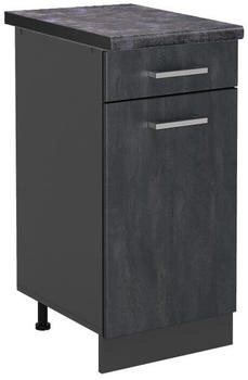VICCO K&uuml;chenunterschrank, Schwarz, Anthrazit 40x81.6x60 cm (800000662478)