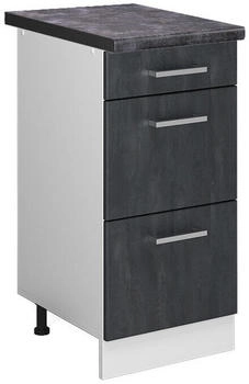 VICCO K&uuml;chenunterschrank, Schwarz, Wei&szlig; 40x81.6x60 cm (800000662448)