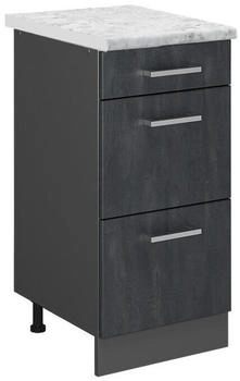VICCO Schubladenschrank, Schwarz, Anthrazit 40x81.6x60 cm (800000662402)