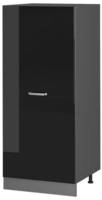 Vicco - Vorratsschrank R-line, Schwarz Hochglanz, 60 Cm