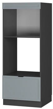 VICCO Mikrowellenschrank, Hellblau, Anthrazit 60x153.6x58.1 cm (800000829793)