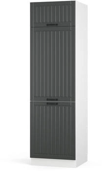 VICCO Küchenschrank, Dunkelgrau, Weiß 60x206.8x58.1 cm (800000632442)