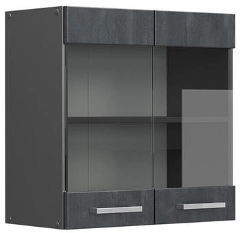 VICCO K&uuml;chenglasschrank, Schwarz, Anthrazit 60x60x31 cm (800000633874)