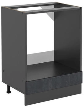 VICCO Herdumbauschrank, Schwarz, Anthrazit 60x81.6x46 cm (800000655785)