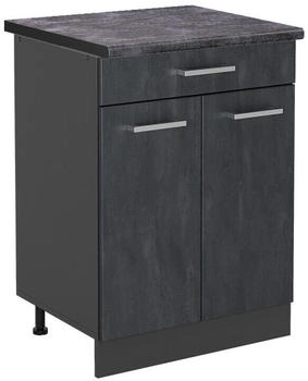 VICCO K&uuml;chenunterschrank, Schwarz, Anthrazit 60x81.6x60 cm (800000662458)