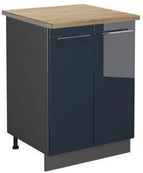 VICCO K&uuml;chenunterschrank, Dunkelblau, Anthrazit Quadratisch, 60x82x60 cm (800000828588)