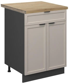 VICCO K&uuml;chenunterschrank, Greige, Anthrazit Quadratisch, 60x82x60 cm (800000828969)