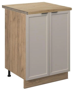 VICCO K&uuml;chenunterschrank, Greige, Eiche Wotan Quadratisch, 60x82x60 cm (800000828574)