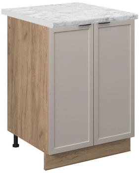 VICCO K&uuml;chenunterschrank, Greige, Eiche Wotan Quadratisch, 60x82x60 cm (800000828453)