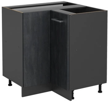 VICCO Eckunterschrank, Schwarz, Anthrazit L-Form, 75.6x81.6x46 cm (800000633715)