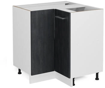 VICCO Eckunterschrank, Schwarz, Wei&szlig; L-Form, 75.6x81.6x46 cm (800000633724)