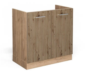VICCO Sp&uuml;lenunterschrank, Eiche Artisan, Eiche Wotan 80x81.6x46 cm (800000829867)