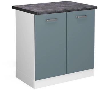 VICCO Sp&uuml;lenunterschrank, Blaugrau, Wei&szlig; 80x81.6x60 cm (800000828910)
