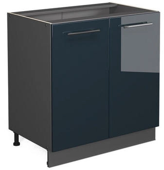 VICCO Sp&uuml;lenunterschrank, Dunkelblau, Anthrazit 80x82x51.6 cm (800000829562)