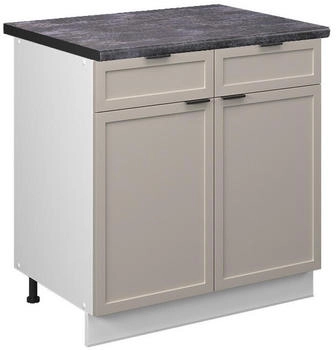 VICCO K&uuml;chenunterschrank, Greige, Wei&szlig; 80x82x60 cm (800000828489)