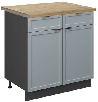 VICCO K&uuml;chenunterschrank, Hellblau, Anthrazit 80x82x60 cm (800000828706)