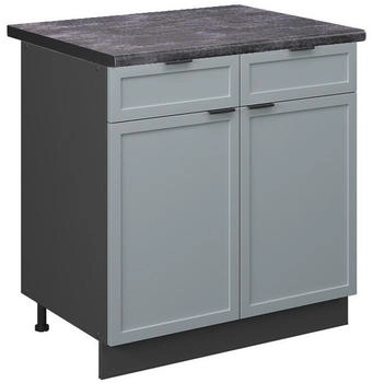VICCO K&uuml;chenunterschrank, Hellblau, Anthrazit 80x82x60 cm (800000828371)