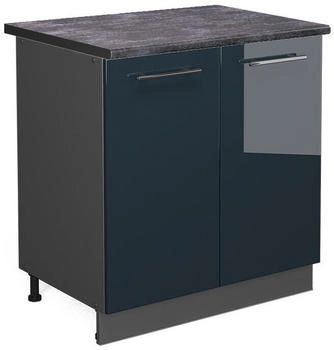 VICCO Sp&uuml;lenunterschrank, Dunkelblau, Anthrazit 80x82x60 cm (800000829415)