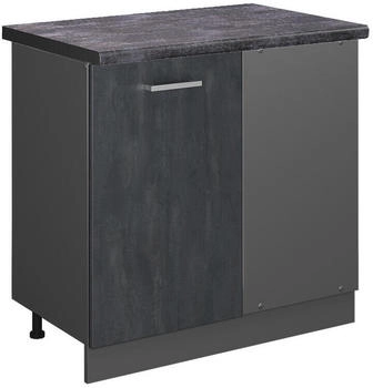 VICCO Eckunterschrank, Schwarz, Anthrazit L-Form, 86x81.6x60 cm (800000662475)