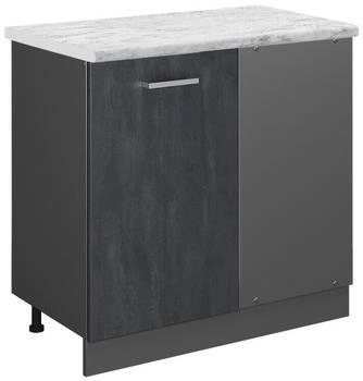 VICCO Eckunterschrank, Schwarz, Anthrazit L-Form, 86x81.6x60 cm (800000662406)